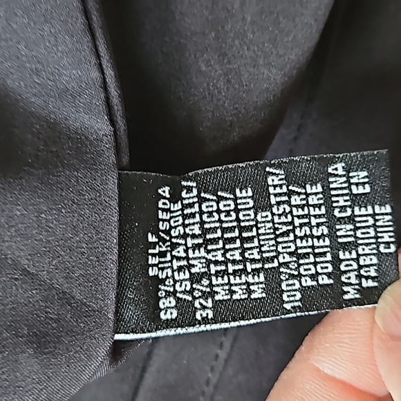 Tibi shimmery silver silk blend skirt-10 - Picture 5 of 7